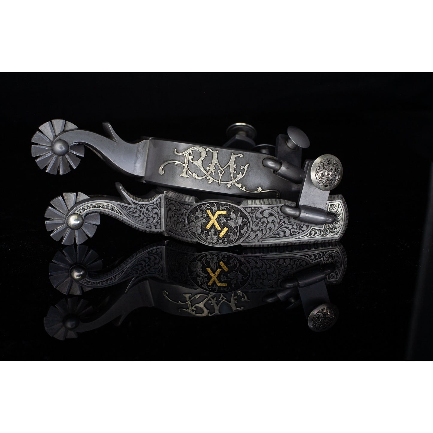 Relief Engraving with Raised Gold Inlay