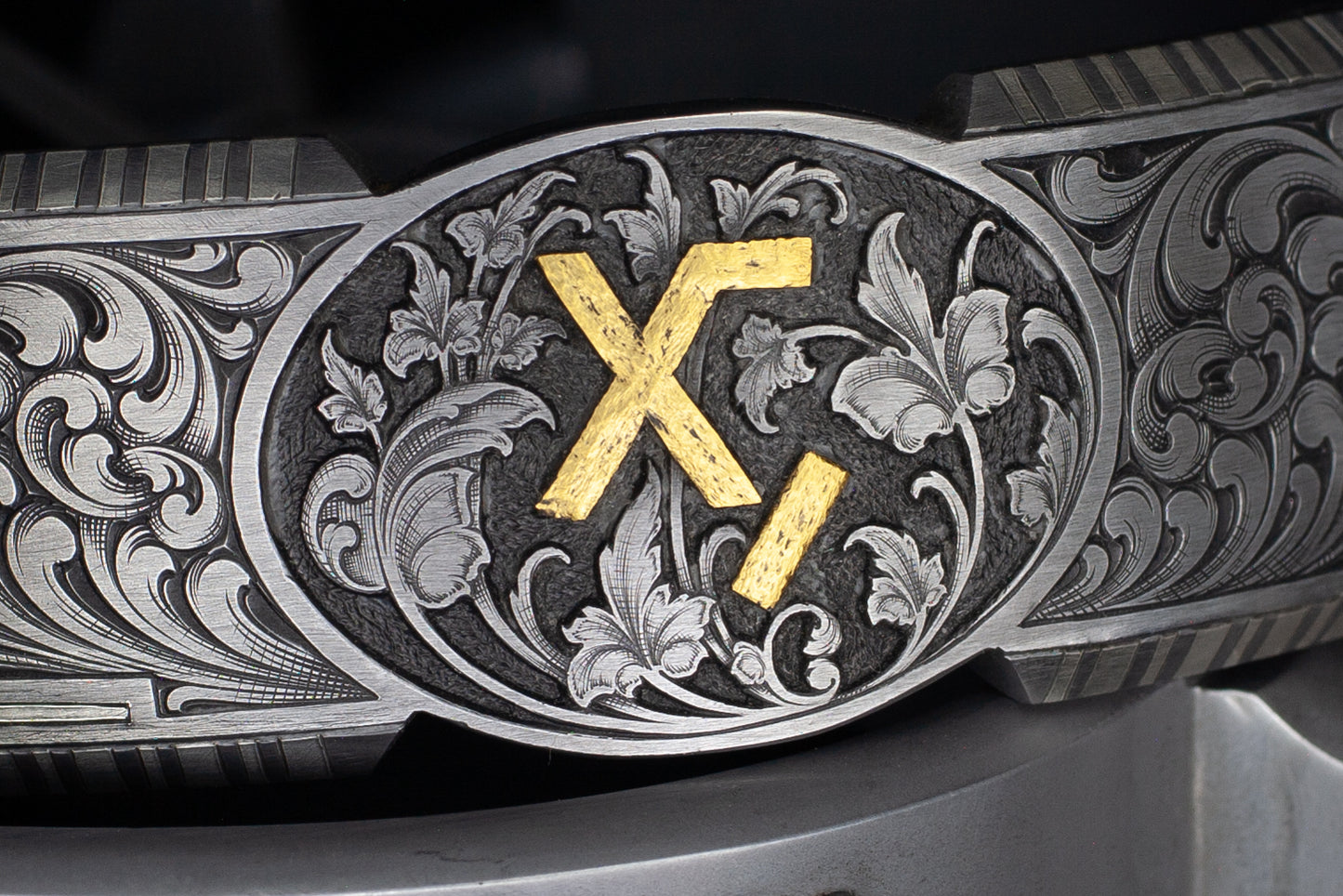 Relief Engraved with Raised Gold Inlay